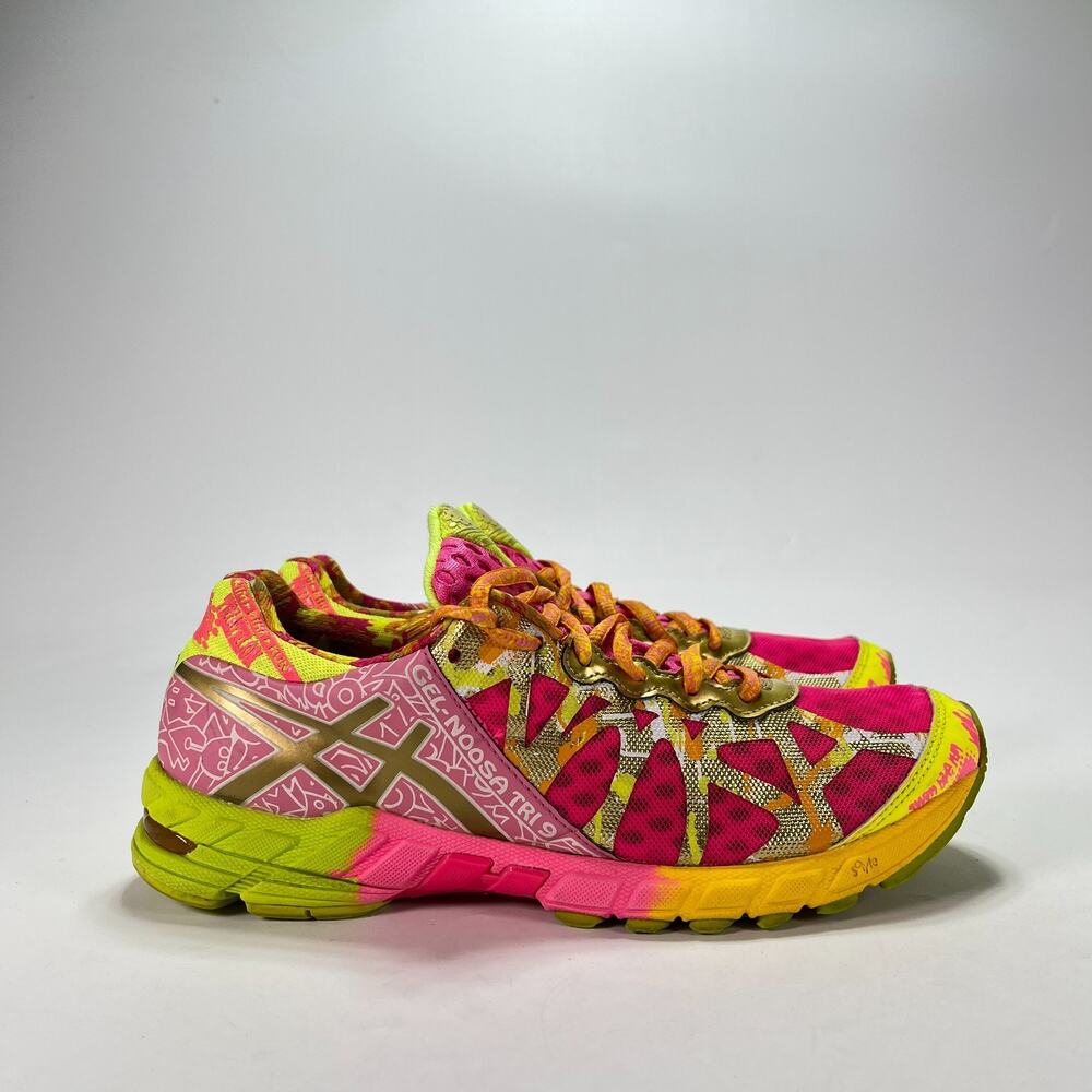 ASICS Gel-Noosa Tri 9 Pink Yellow Running Shoes Sneakers T4M6N Women's Size 8